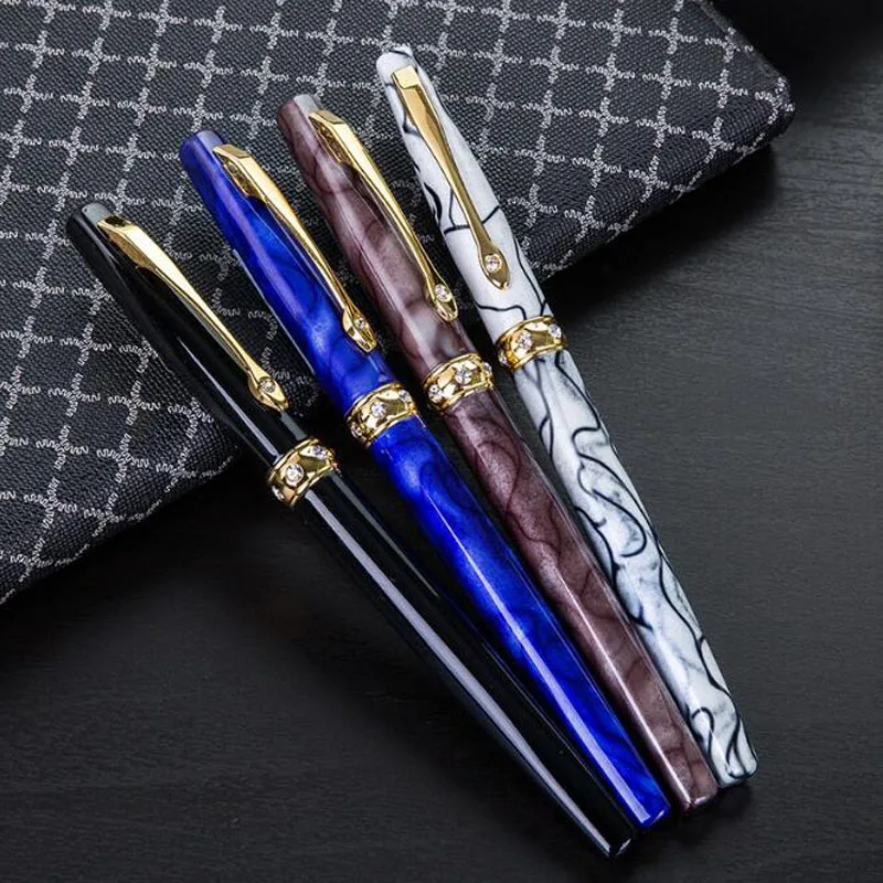 Color Metal Ink Pen Metal Texture Office Business Boutique Pen Student