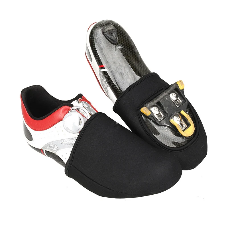 MTB Road Bike Shoes Cover Black Half Palm Toe Lock Windproof Bicycle Protector Boot Case Cycling Overshoes Accessories AC0249 (3)