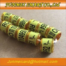 Алюминий с пластмассовое кольцо для голубей 8 мм 100 шт на заказ любой цвет для гоночных голубей 100 шт/уп