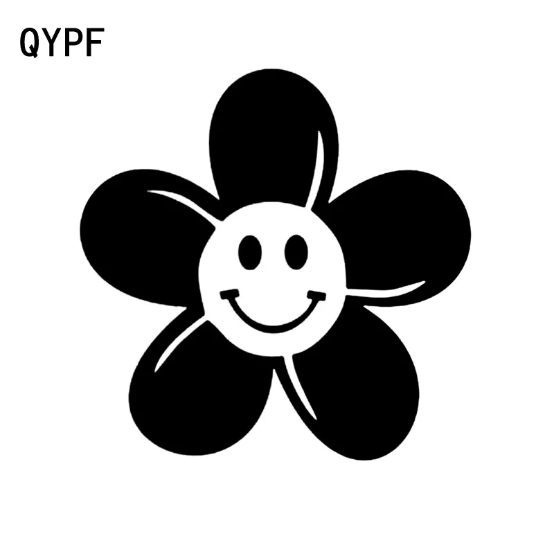 QYPF 14 2 см * изящная улыбка блестящий цветок высокое качество виниловая прозрачная