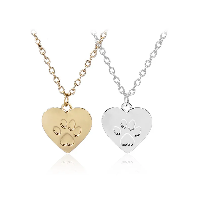 10pcs/lot Dog claw series necklaceFashion love footprints pendant