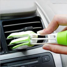Double head car air conditioning air outlet blinds cleaning brush multi-purpose brush instrument dusting brush air conditioning multifuctional double headed car air outlet cleaning brush