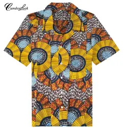 Candowlook Африканский магазин одежды оптовая продажа Хлопок Мужской рубашка Модный узор дизайн печатных традиционная блуза мужская одежда