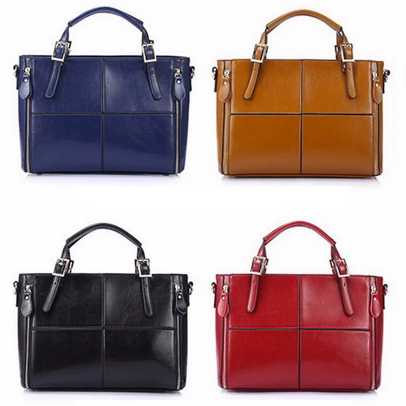  FUNMARDI Luxury Handbags Women Bags Designer Split Leather Bags Women Handbag Brand Top-handle Bags - 32275626339