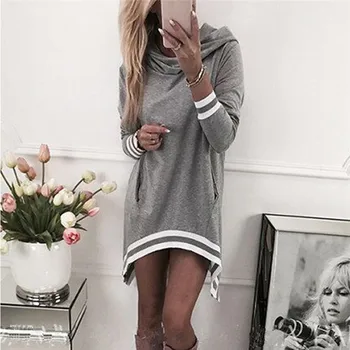 

Sexy Womens Plus Size Irregular Dresses 2019 Autumn Ladies Long Sleeve Casual Party Short Mini Dress Pullover Loose Tops Dresses