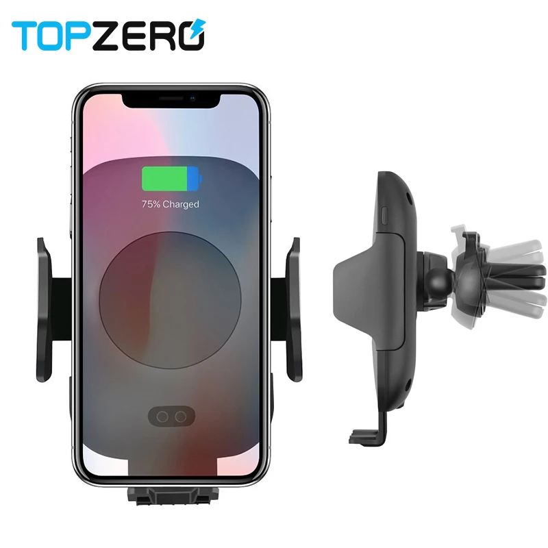 

Fast Wireless Car Charger Holder Automatic Induction Car Mount Air Vent Phone Holder Cradle For iPhone XR XS Max Huawei Mate 20