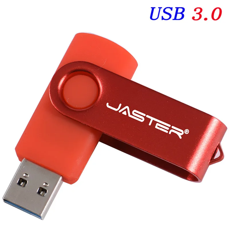 JASTER вращающийся USB флеш-накопитель металлический флеш-накопитель 128 ГБ Usb флешка 3. 0 Флешка 64 ГБ 32 ГБ 16 ГБ 8 ГБ 4 ГБ высокоскоростной флеш-накопитель - Цвет: Red