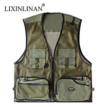 

L to 4XL Outdoor sport many pockets vest Waistcoat Suitable for fishing and photography hunting riding super light weight vest