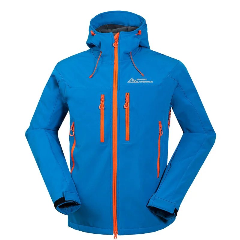 

2017 Men Outdoor Sportswear Hiking Softshell Fleece Jacket Windproof Waterproof Camping Cycling Mountain High Quality Jacket