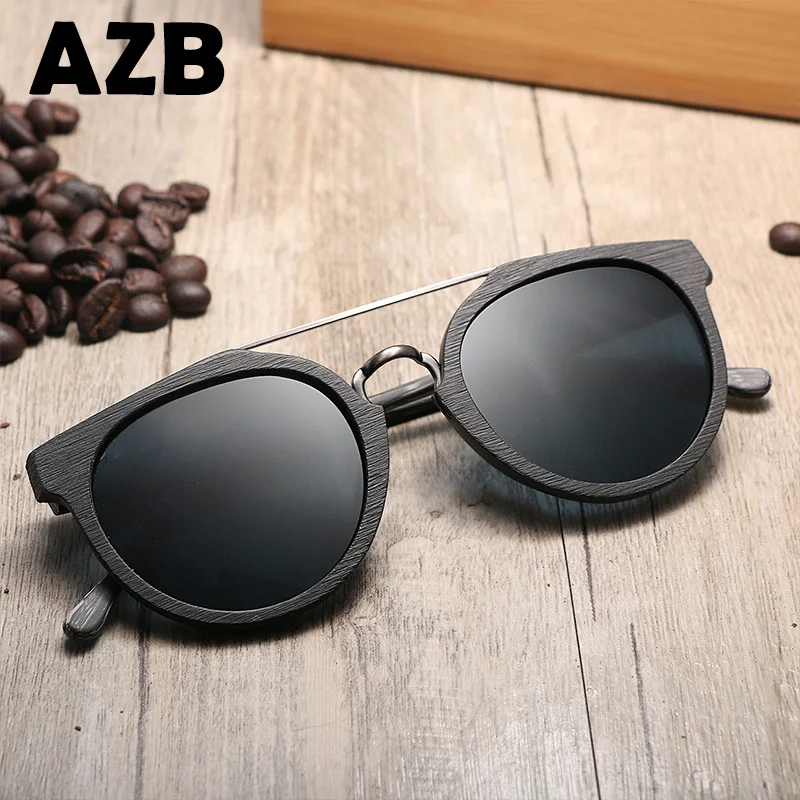 Солнцезащитные очки AZB с деревянными дужками UV400 для мужчин и женщин