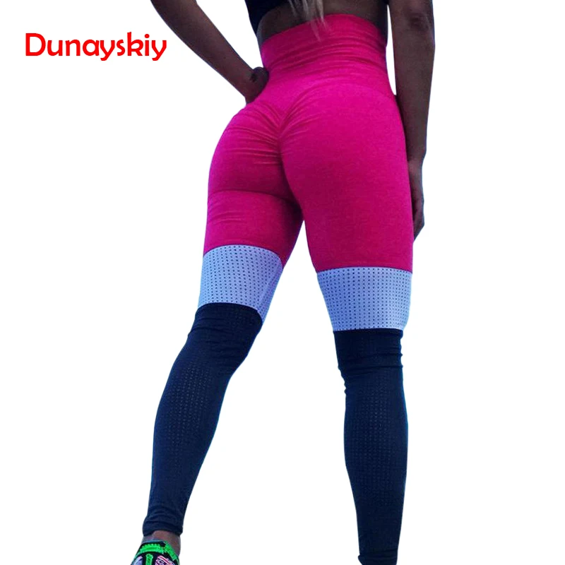 Sexy Bottom Wrinkles Push Up Leggings Women High Waist Fitness Pants Mesh Patchwork Elastic Breathable Slim Jeggings Woman Leggings