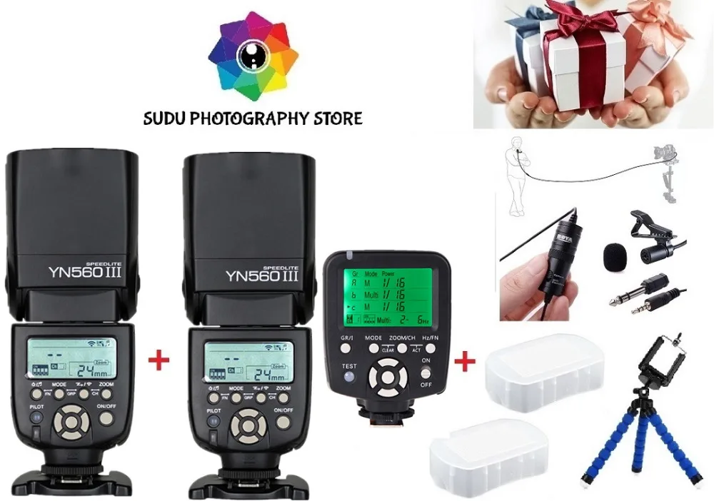 

Yongnuo YN560 III Flash Speedlight for Canon Nikon Pentax Olympus YN-560TX Kit options