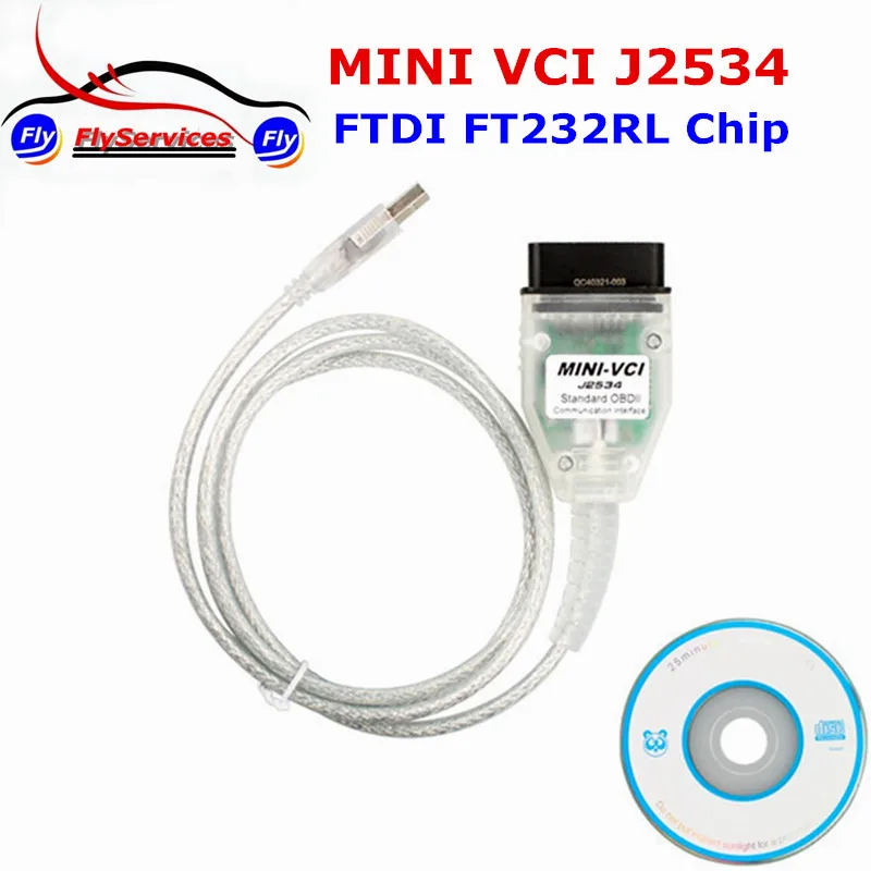 Support For Toyota Mini VCI V12 20 024 With FTDI FT232RL Chip Scanner For Toyota Tis