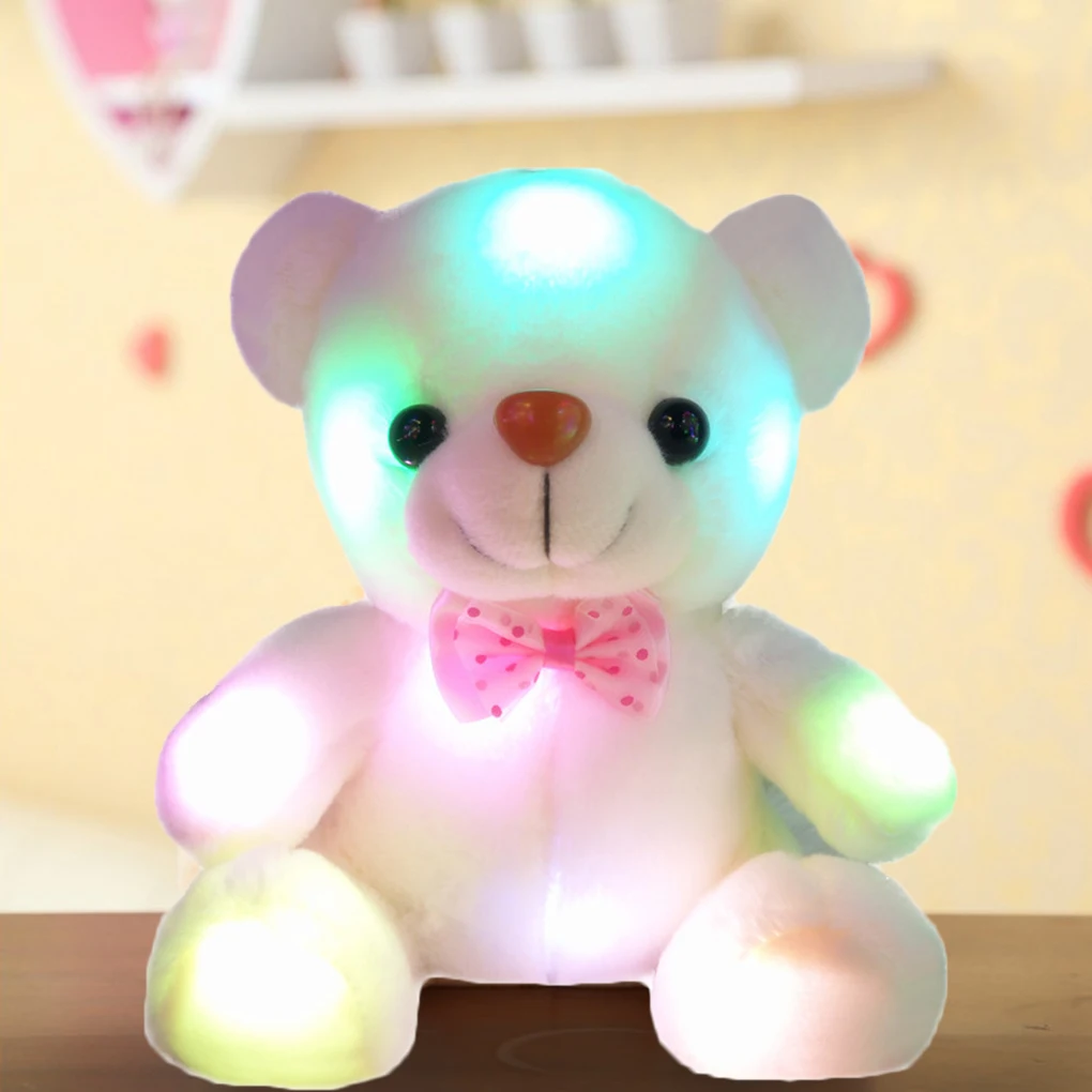 Лидер продаж светодиодный медведь куклы игрушка детская мигающие огни будет светиться кукла подарок