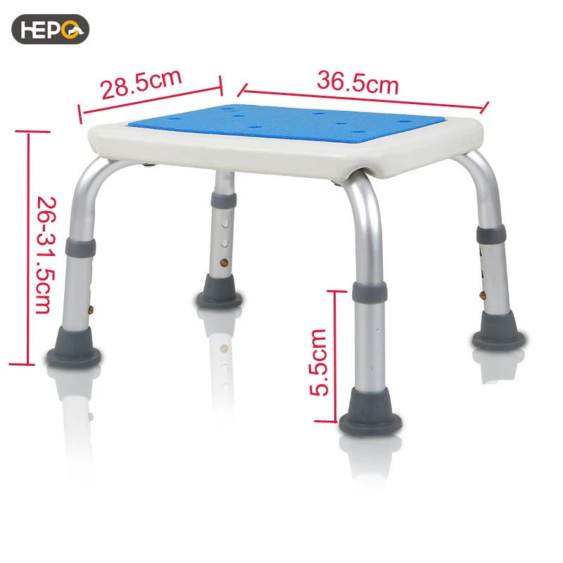 3 level Adjustable Aluminum alloy Stool Elderly Bath seat Shower Pregnant Women Spa Convenient Bathing Aid Chair Health Care