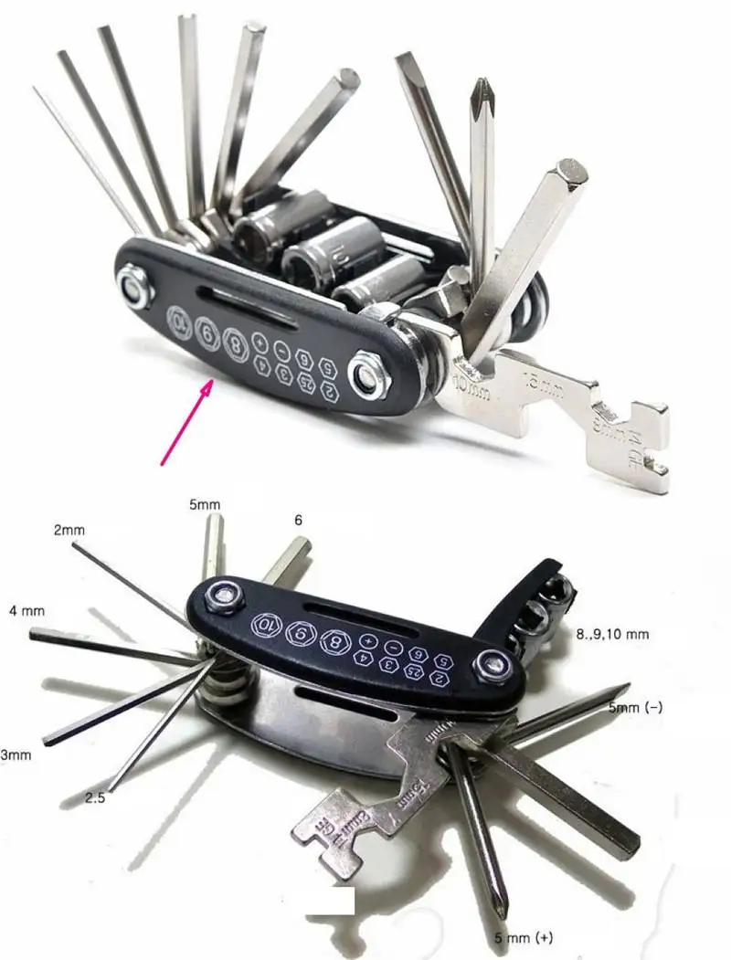 

Bike Bicycle Repair Tool Set Hex Wrench Screwdrivers Nut Tools