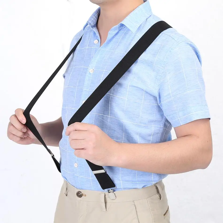 3.5cm Width Men X Shape Braces Women Men Elastic Suspender Adjustable 4