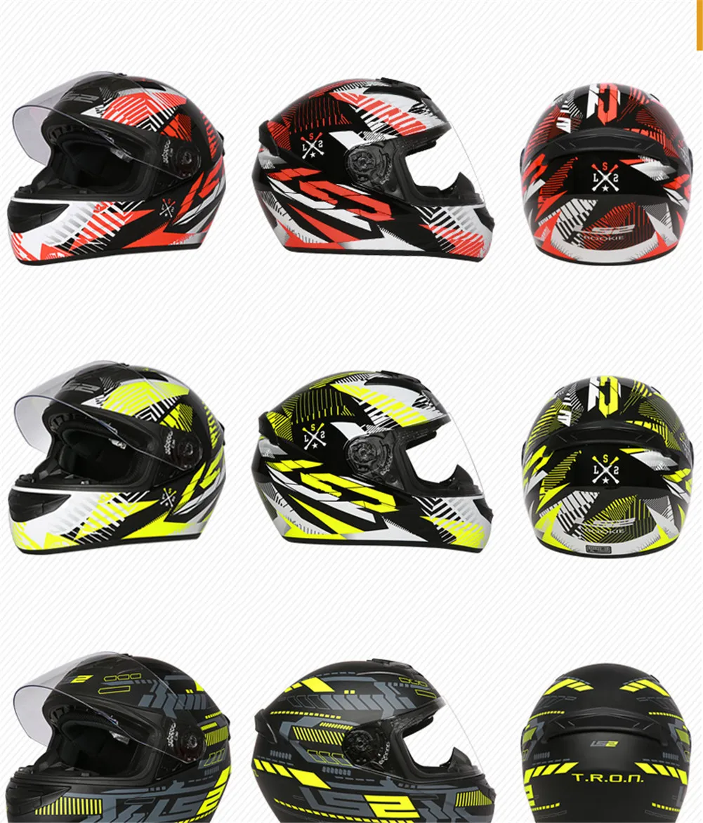 LS2 мотоциклетный шлем для гонок с полным лицом Casque Capacete Casco Moto Helm Kask шлемы Краш для Benelli Motociclista LS2 ROOKIE