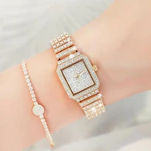 Роскошные Брендовые женские часы модные бриллиантовые водонепроницаемые часы розовое золото нержавеющая сталь классические женские наручные часы reloj mujer