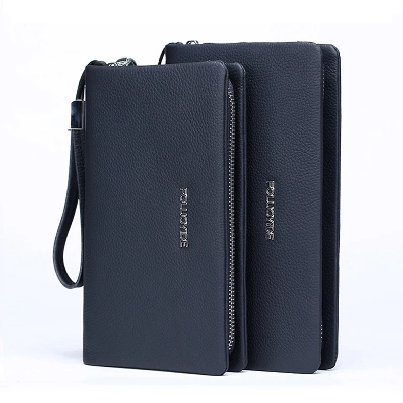 

new 2018 men wallets mobile genuine cow leather coin famous brand long hand bag fashion clutch bags