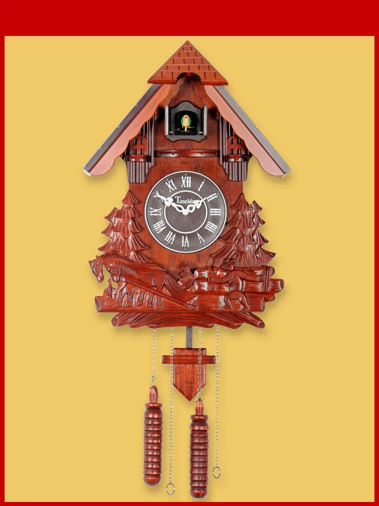 Cuckoo clock cuckoo clock clock pendulum control manual solid wood