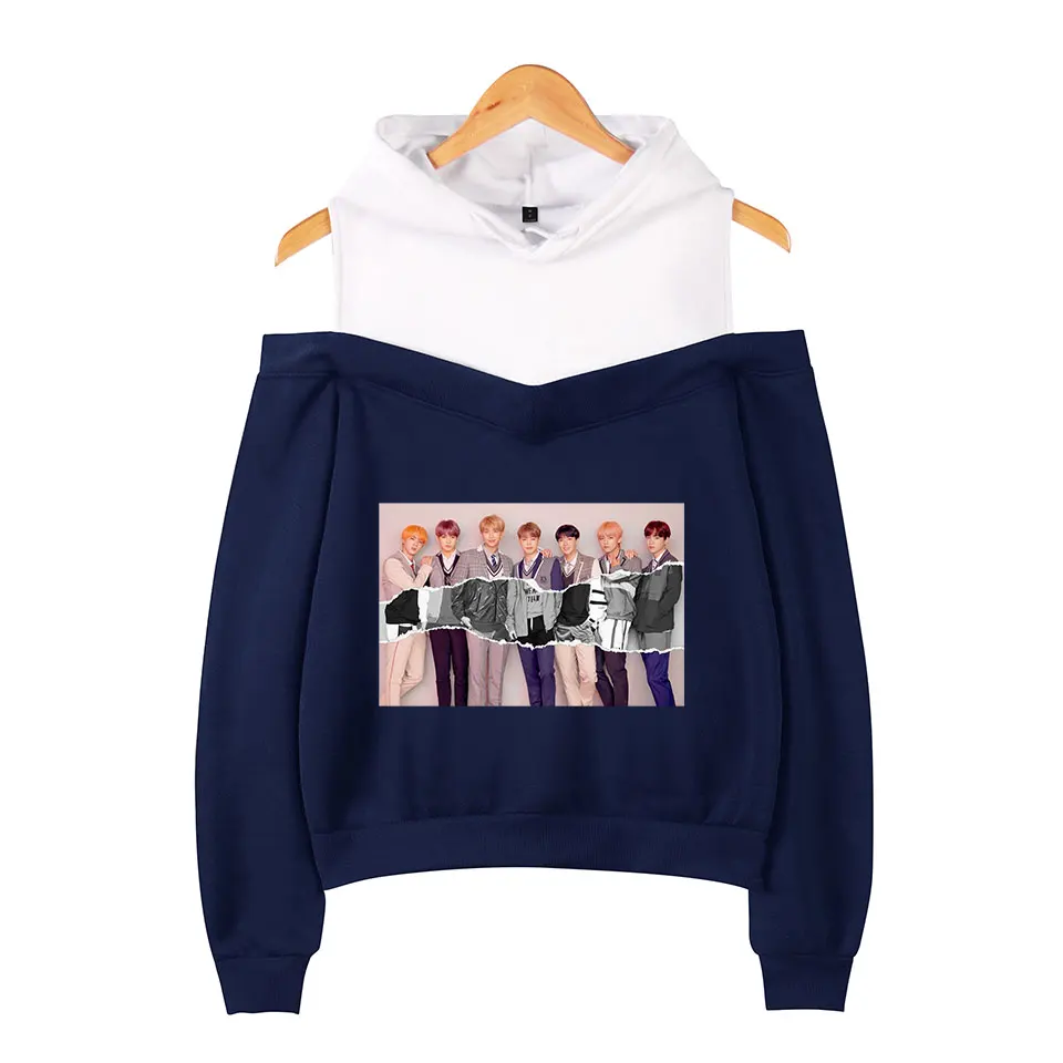 YOUNG FOREVER  BTS Liefde Jezelf Mouwen LOVE YOURSELF TO TEAR Hip Hop Casual  Vrouwen Schouder FAKE LOVE Hoodies Sweatershirt