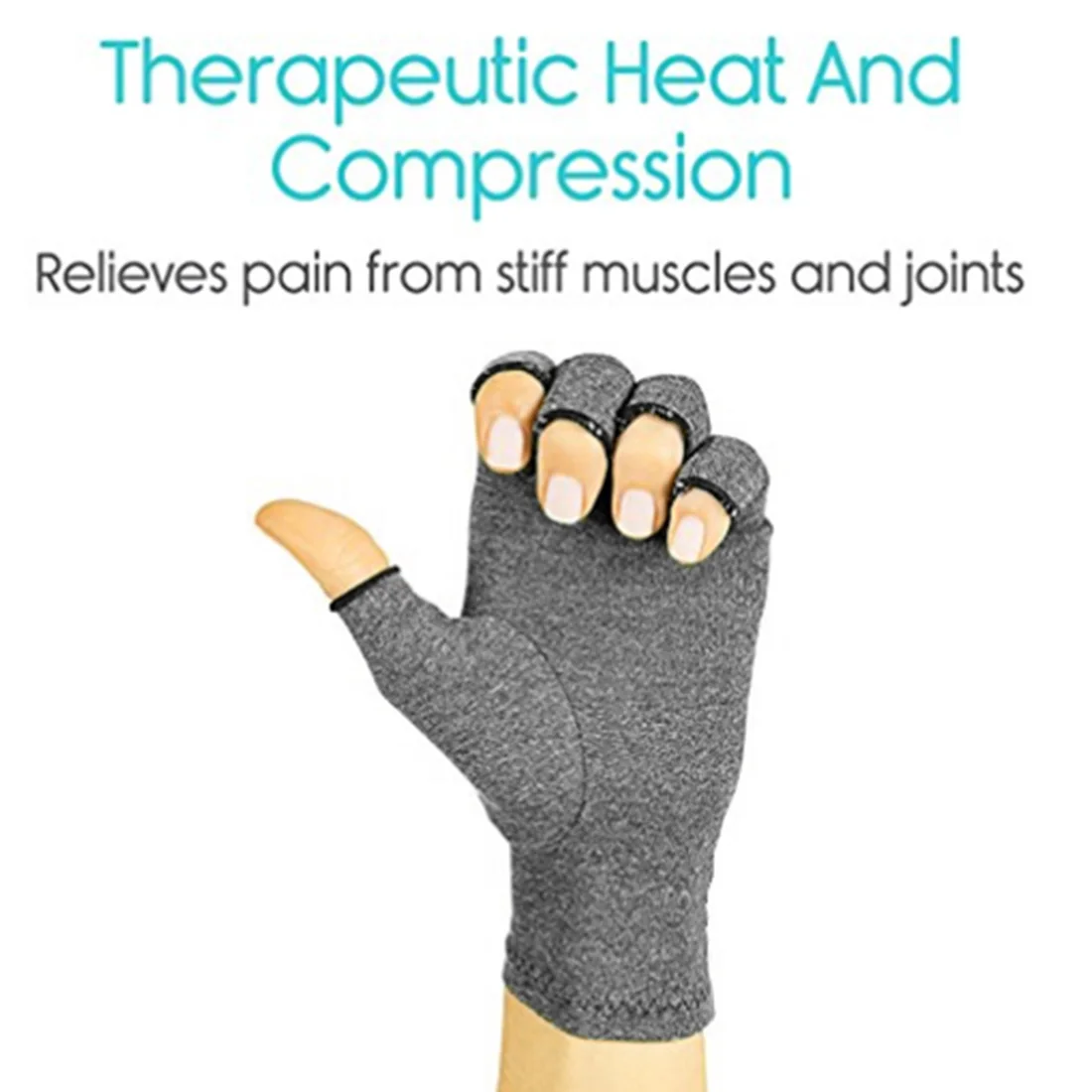 1 пара без пальцев перчатки при артрите терапевтическое сжатие для мужчин и женщин циркуляционный стабилизатор ладони компрессионные перчатки при артрите