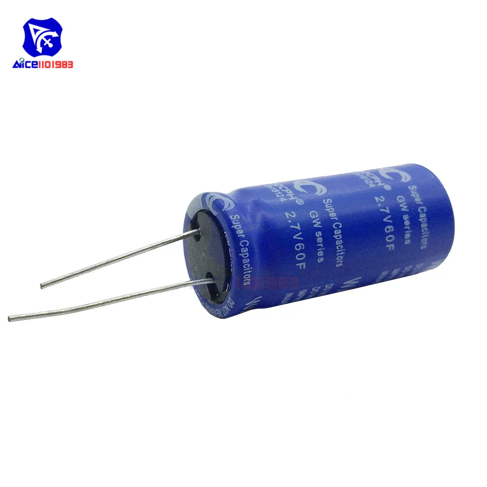 Ultracapacitor 2 7 в 60F 40*18 мм низкая ESR высокая частота сверх яркий конденсатор 2.7V60F 40x18 для