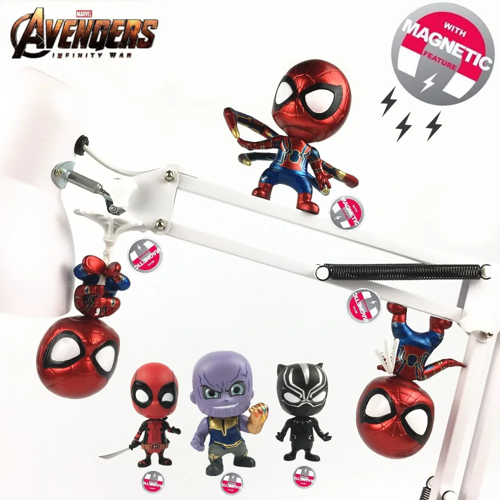 

2018 Marvel Avengers 3 Infinite War Movie Thanos Iron Spider Man Deadpool Black Panther Q Cute Figure Toys Vinly Doll KO Cosbaby
