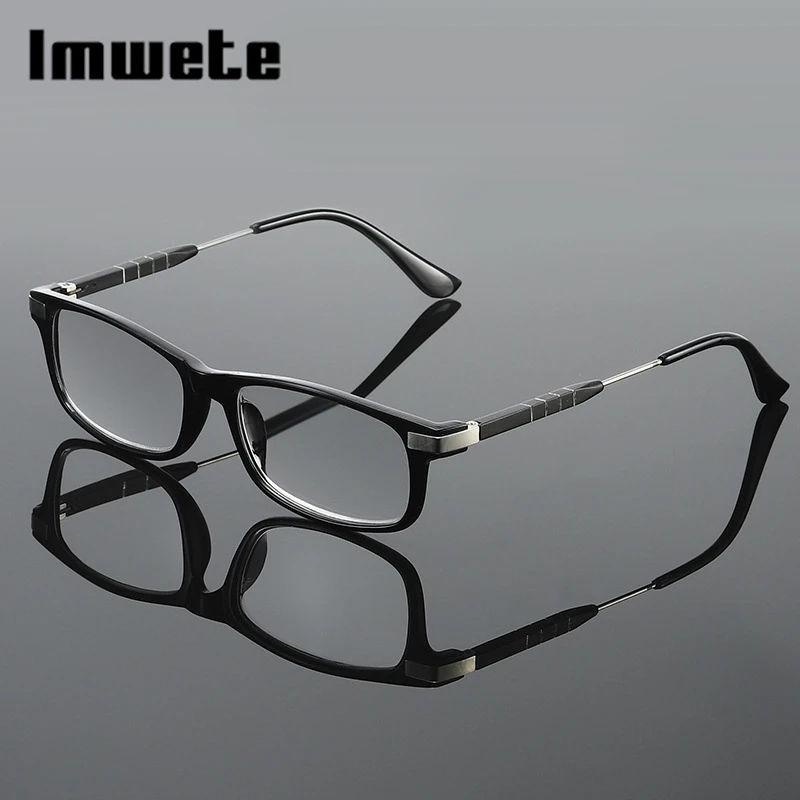 

Imwete Reading Glasses Men Women Metal Frame Eyeglasses Male Blue-light Blocking Computer Glasses Prescription Eyewear +1.0 4.0