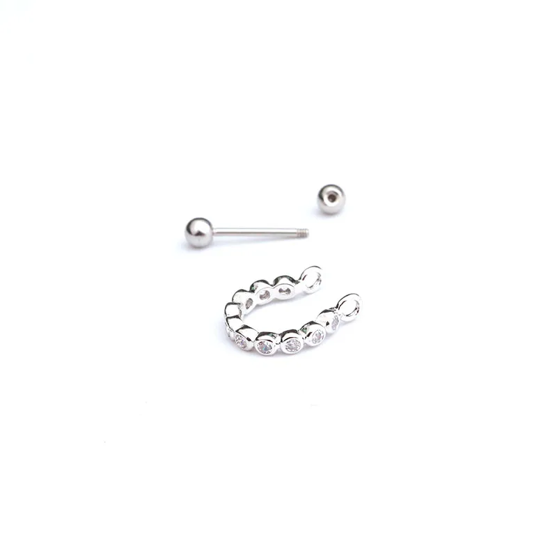 HTB11pnhUHvpK1RjSZPiq6zmwXXaD - Sellsets 1Pc 20g(0.8mm) Stainless Steel Barbell With Cz Hoop Cartilage Helix Daith Rook Lobe Earring Ear Piercing Jewelry