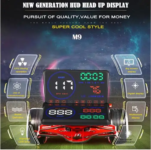 5.5 ''M9 HUD Автомобиль Авто Head Up Дисплей ЖК-дисплей цифровой ветрового стекла