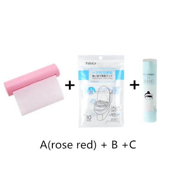 Портативное одноразовое мыло в коробке для мытья рук, цветочный туалетный коврик, сжатое полотенце, сумка для путешествий, предметы первой необходимости - Цвет: A(rose red)  B  C