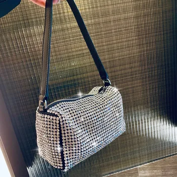 

Fashion Women Luxury Diamond Handbag Designer Women Messenger Bag Lady Brand Diamond Part Clutch Bag Shoulder Bag Bolsa Feminina