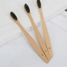 4 шт. мягкая щетина чистый натуральный бамбук зубная щетка из древесного угля для ухода за полостью рта ИНСТРУМЕНТ для здоровья мягкий семейный дорожный зуб Коробка для кистей