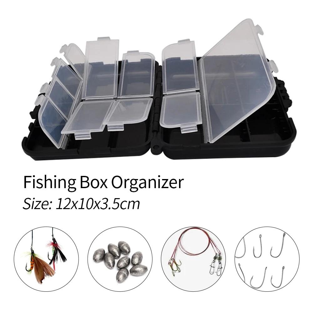 

Portable Compartments Plastic Fishing Box Bait Case Carp Fish Lures Hooks Storage Durable Container For Fishing Accessories