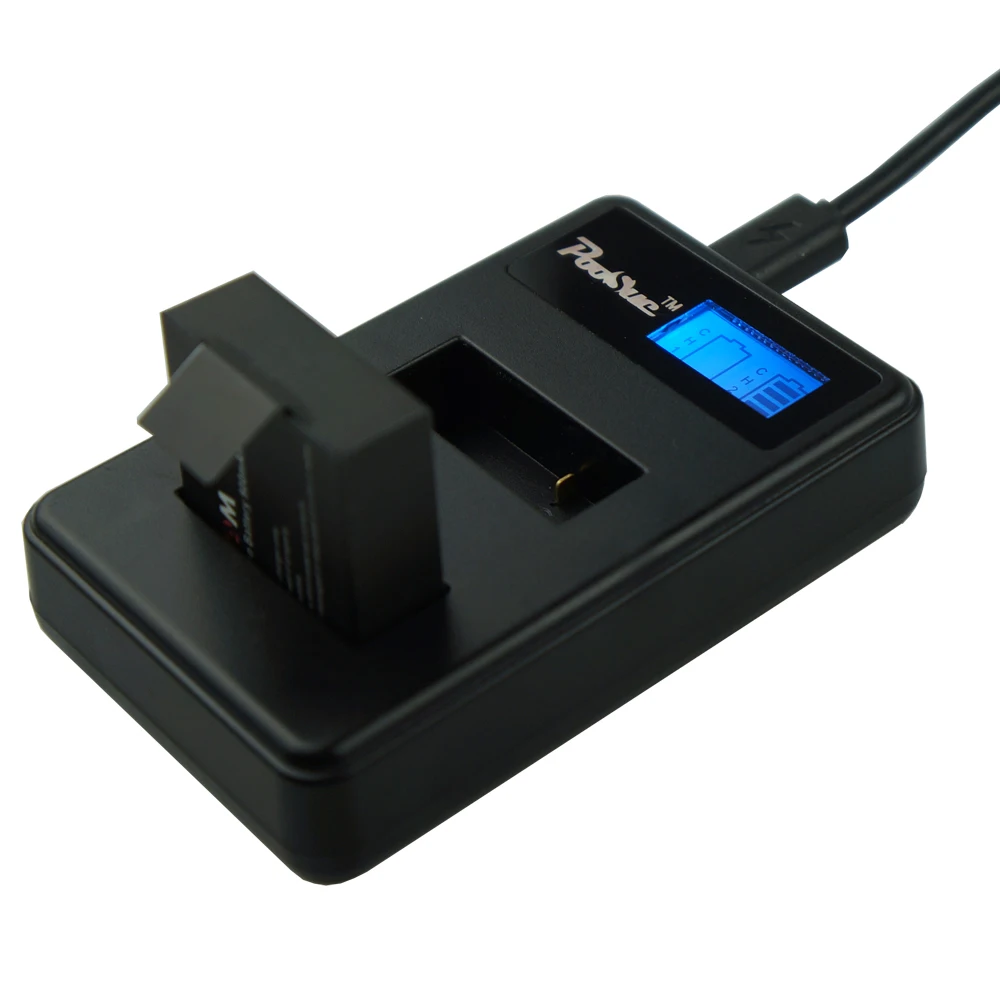4 шт. аккумулятор SJ9000 + двойное зарядное устройство USB с ЖК дисплеем для SJCAM SJ4000 PLUS