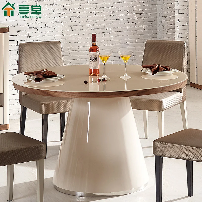 Ting tong moderno minimalista mesa redonda de comedor redonda cristal mesa de comedor combinación de tamaño.jpg