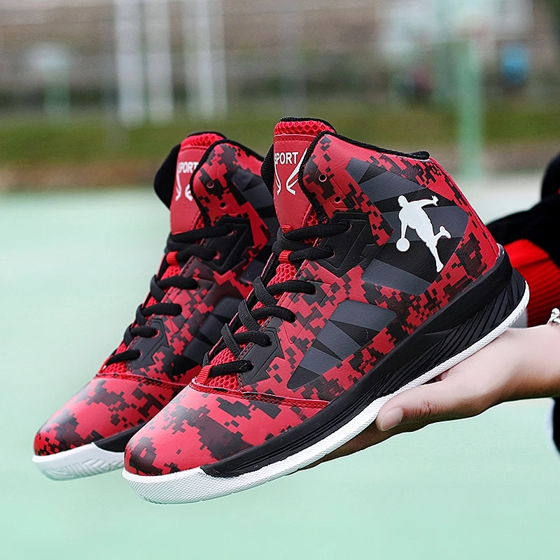 

Man Professional Basketball Shoes Men's Cushioning Light Street Basquete Sneakers Kids Anti Skid Breathable Couple Sport Trainer