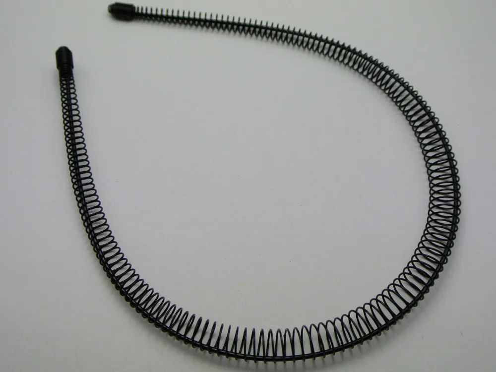

5 Fashion Unisex Metal Black Flexible Spiral Coil Wire Headbands