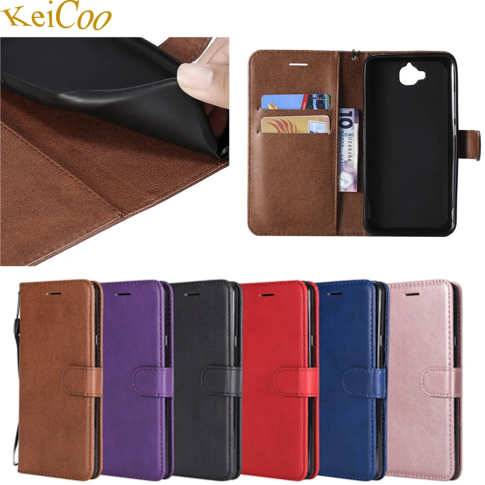 Роскошные Чехлы из искусственной кожи для HUAWEI Y6 Pro 2015 г power Case Магнитный кошелек
