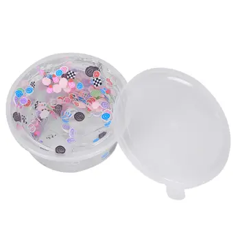 

LCLL-Fluffy Slime Transparent with Dessert Multicolor Accessory DIY Toys for Children Dessert