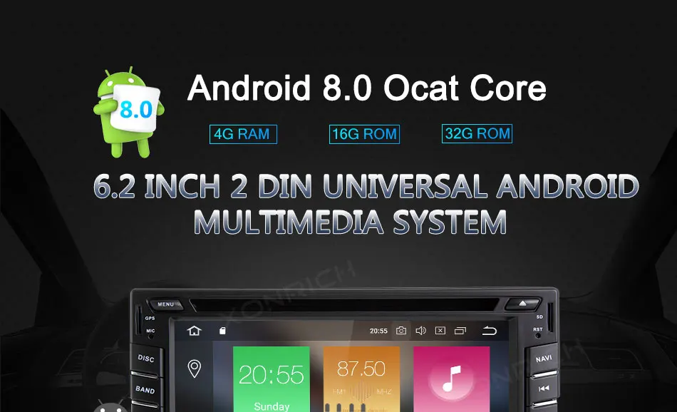 Best 2Din Android 8.0 Car Multimedia Video Play Tap PC Tablet For Nissan qashqai x-trail almera note juke GPS Navigation Radio Stereo 0