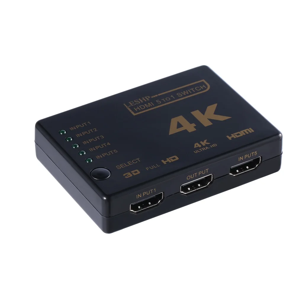 Мини-Коммутатор HDMI 4K HD1080P 3 5 портов HDMI Переключатель Селектор сплиттер с концентратором ИК пульт дистанционного управления для HD tv DVD tv BOX Z2