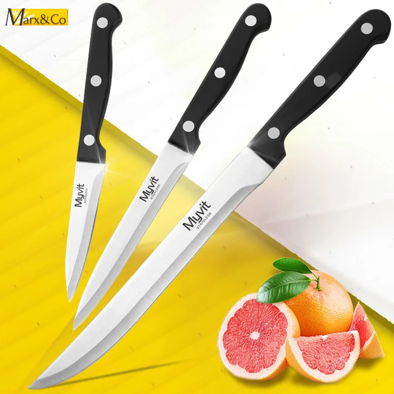 

Kitchen Knife Set 3.5 5 8 Inch 3CR13 420C High Carbon Stainless Steel Utility Slicing Fruit Vegetable Meat Chef Kitchen Knives