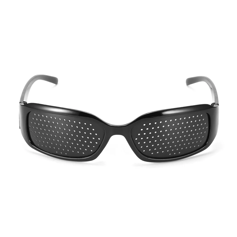 1 шт. Велосипедное снаряжение очки солнцезащитные очки коррекция зрения улучшение уход Кемпинг унисекс Спорт на открытом воздухе Пинхол тренировочные очки - Цвет: Черный