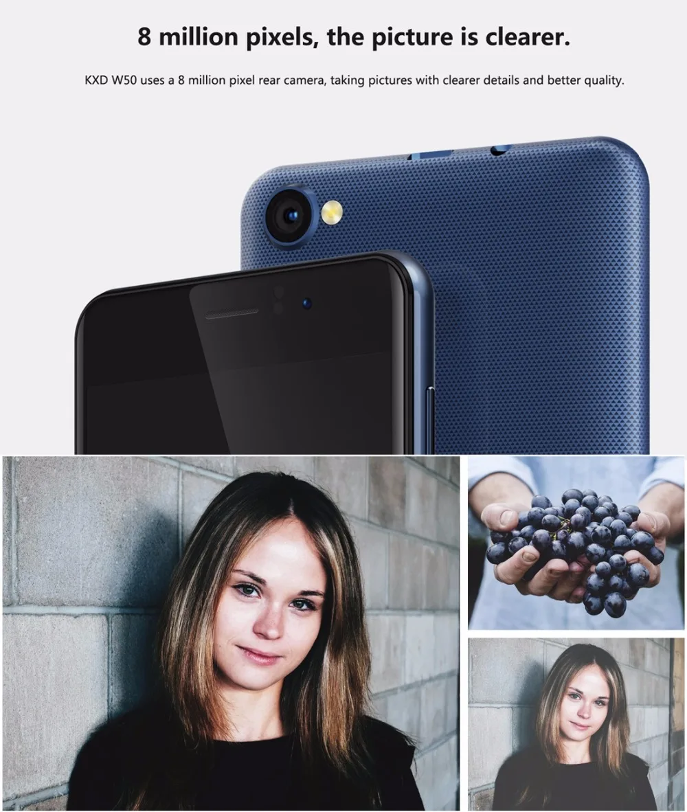 Смартфон Ken Xin Da KXD W50 3g 5 0 &quotMTK6580 1 Гб + 8 четырехъядерный Android 6 Мп двойная камера Две
