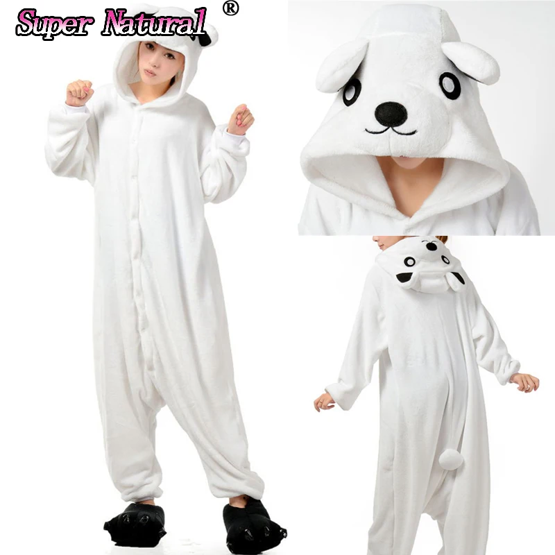 HKSNG взрослый зимний мультяшный животный белый полярный медведь Kigu комбинезоны