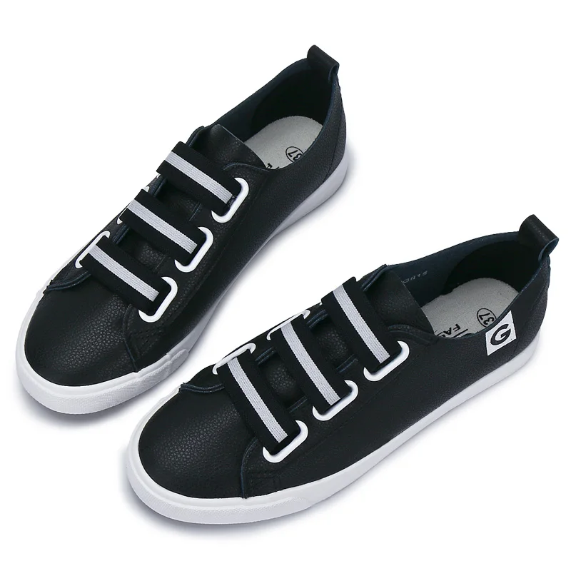 

White Women Sneakers Breathable Soft Ladies Leather Shoes Autunm Casual Slip On Women Shoes Causal Shoes Slipony Women G915