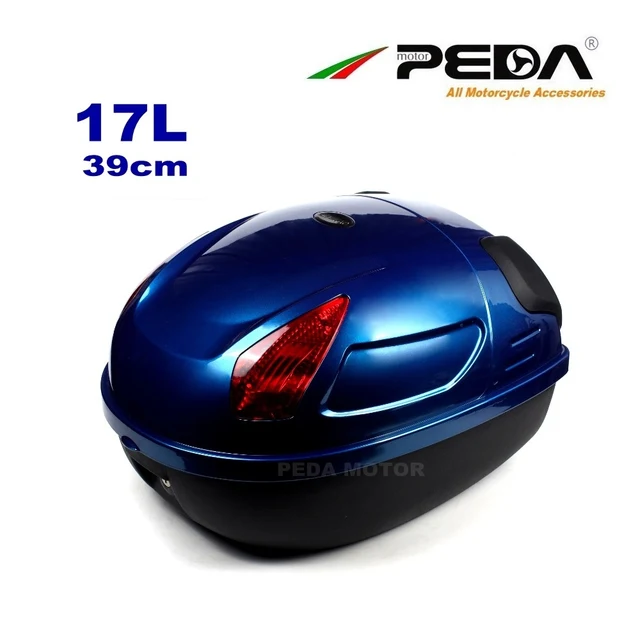 2018 Scooter Trunk e Bike Box ebike luggage Electric  Motorcycle Top Case 17L Tail Box Luggage BLUE Baul Motocicleta Bauletto